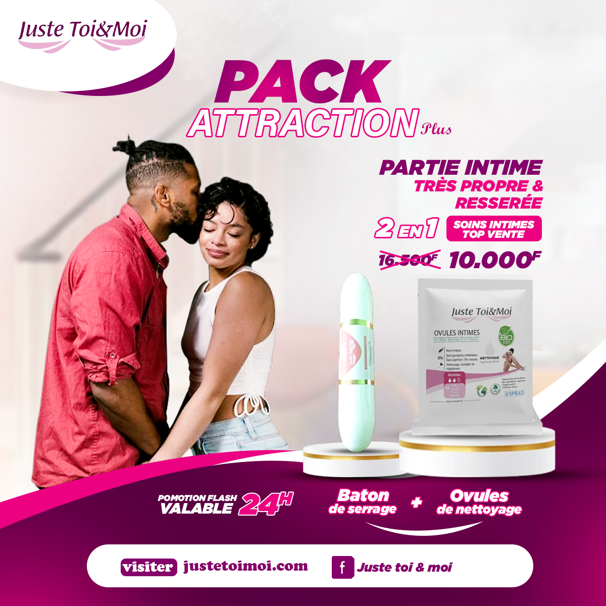 Kit Nettoyage et Serrage  Vaginal - Ovules + Bâton